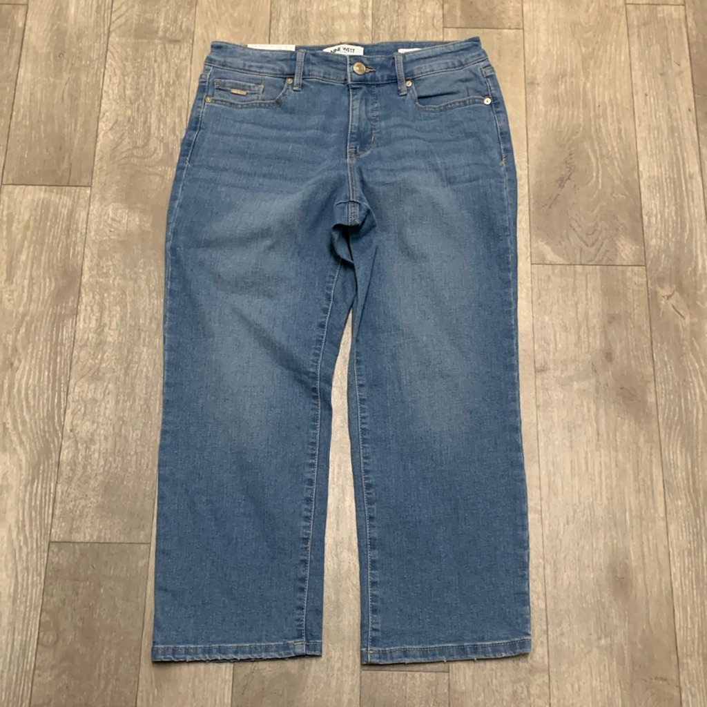 Womens Nwt Nine West Chrystie Stretch Mid Rise Capri Jeans